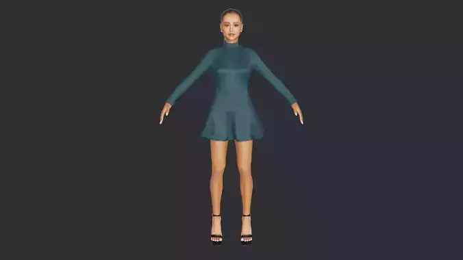 Ariana Grande Low-poly 3D model Ariana Grande Low-poly 3D model