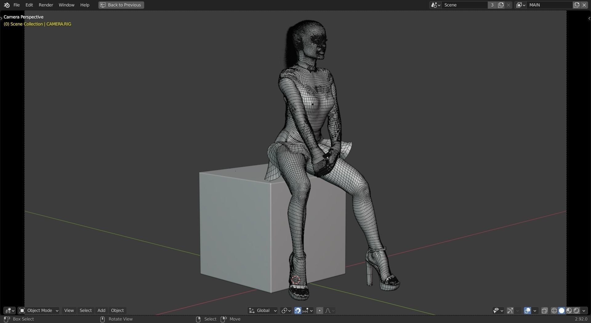Ariana Grande Low-poly 3D model_15