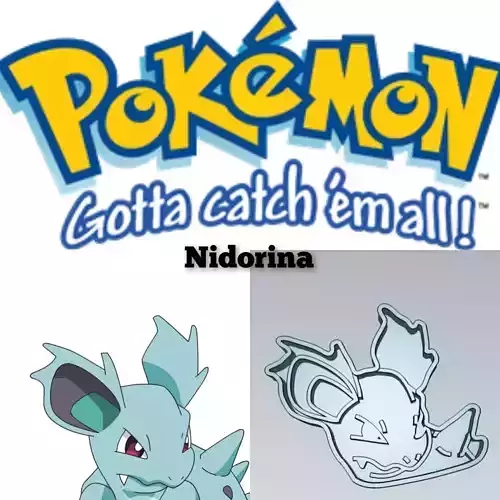 Pokemon Nidorina Cookie Cutter Stamp Cake Decorating