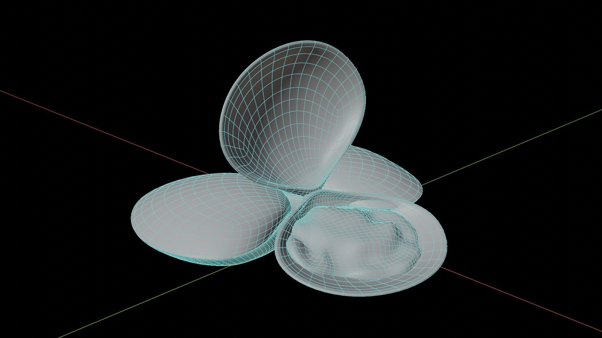 White clams Low-poly 3D model_14