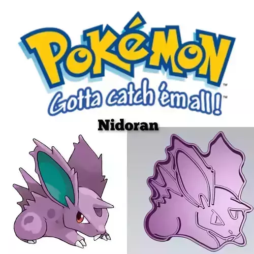 Pokemon Nidoran Cookie Cutter Stamp Cake Decorating