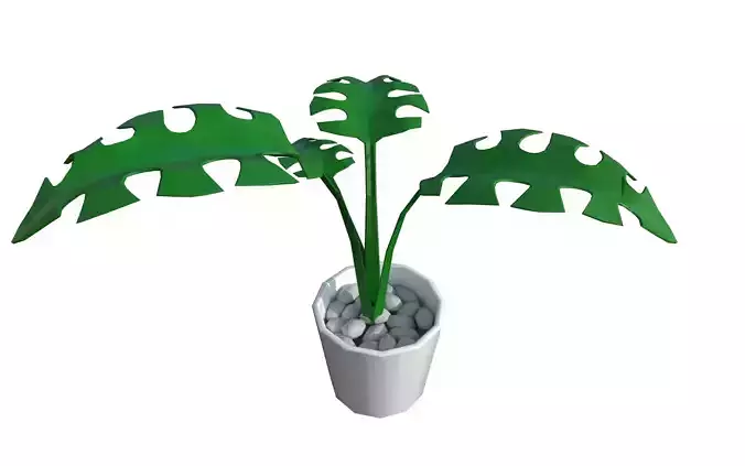 Green plant pot