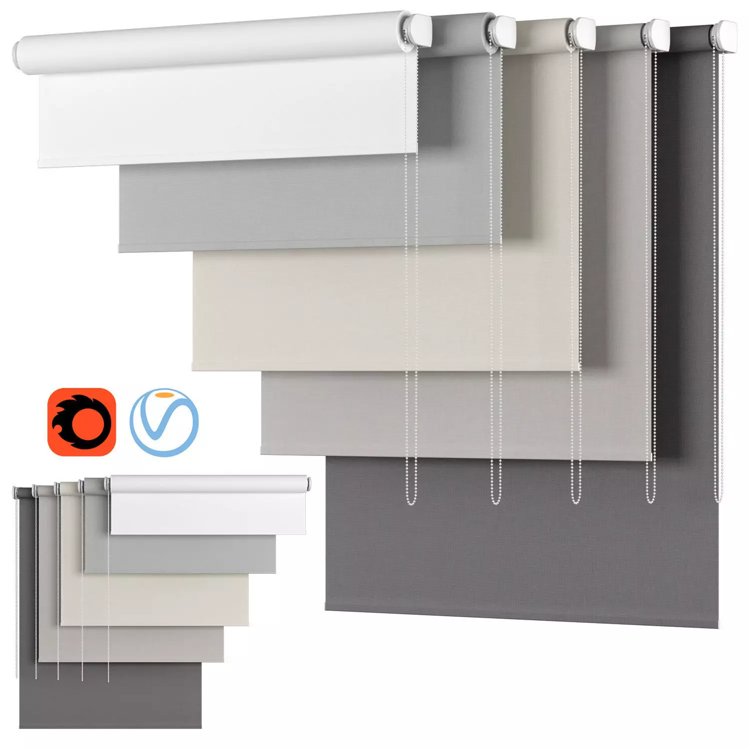 Roller Blind 64 Swift Direct Blinds Bella 3D model_0