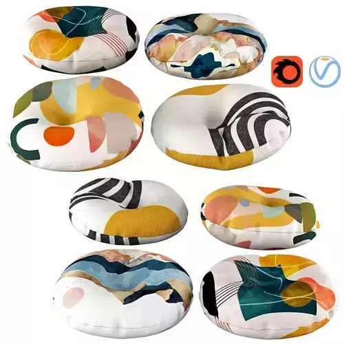 Pillow set 35 Floor pillows Society6 3D model