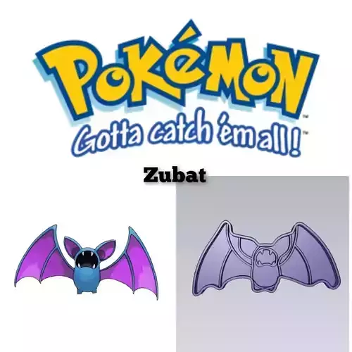 Pokemon Zubat Cookie Cutter Stamp Cake Decorating