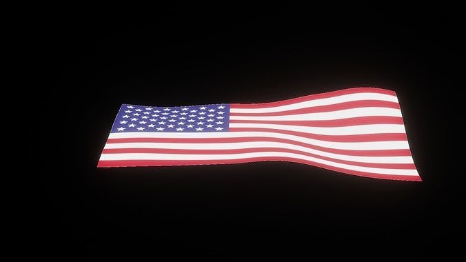 USA Flag 3D model