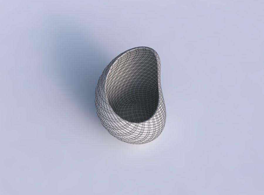 Vase Tide with diagonal grid plates 3D print model_6