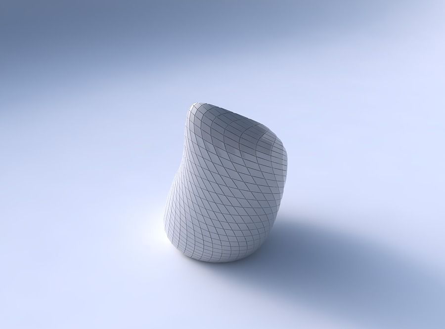 Vase Tide with diagonal grid plates 3D print model_3