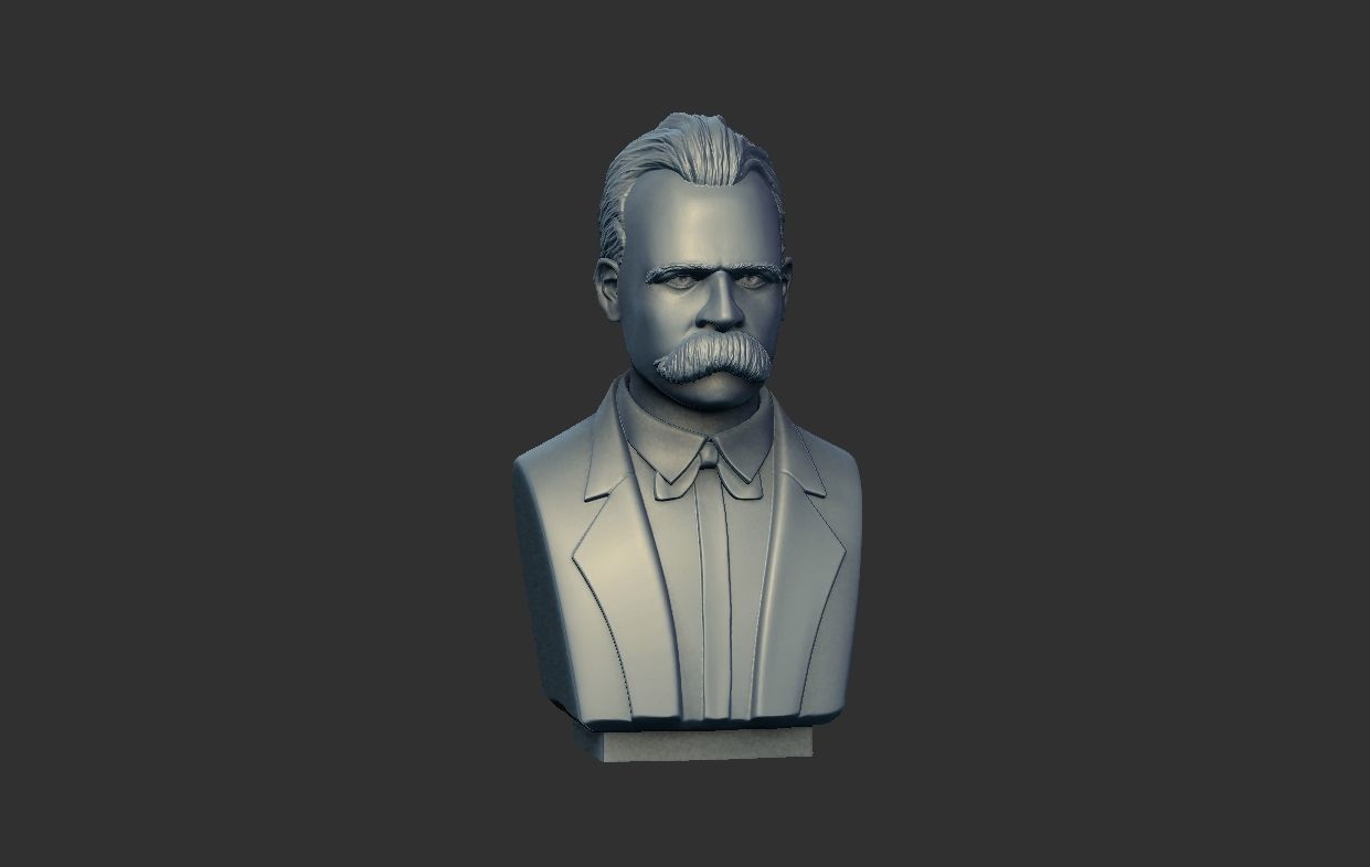 FRIEDRICH NIETZSCHE BUST 3D print model_3