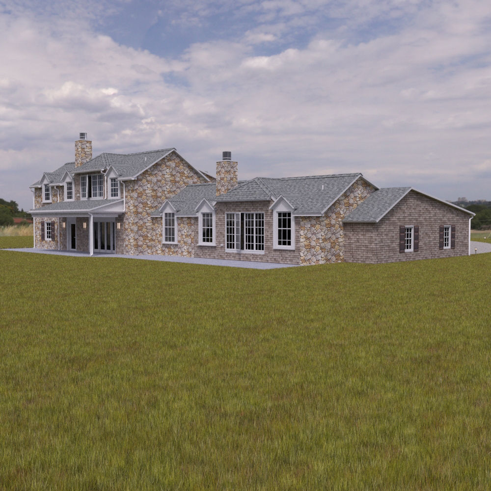 Large Single Family Home 3D model_2