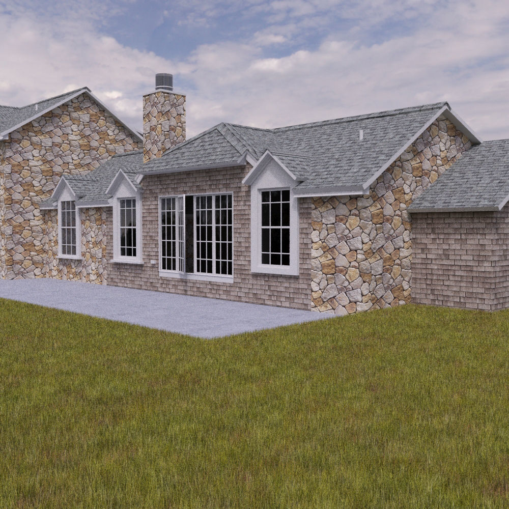 Large Single Family Home 3D model_9