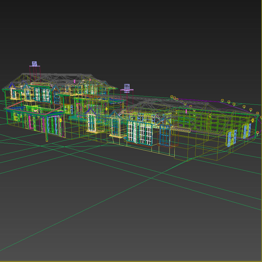 Large Single Family Home 3D model_14