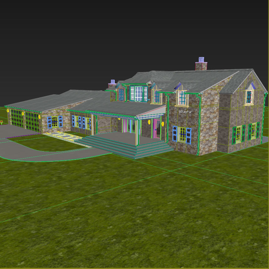 Large Single Family Home 3D model_12
