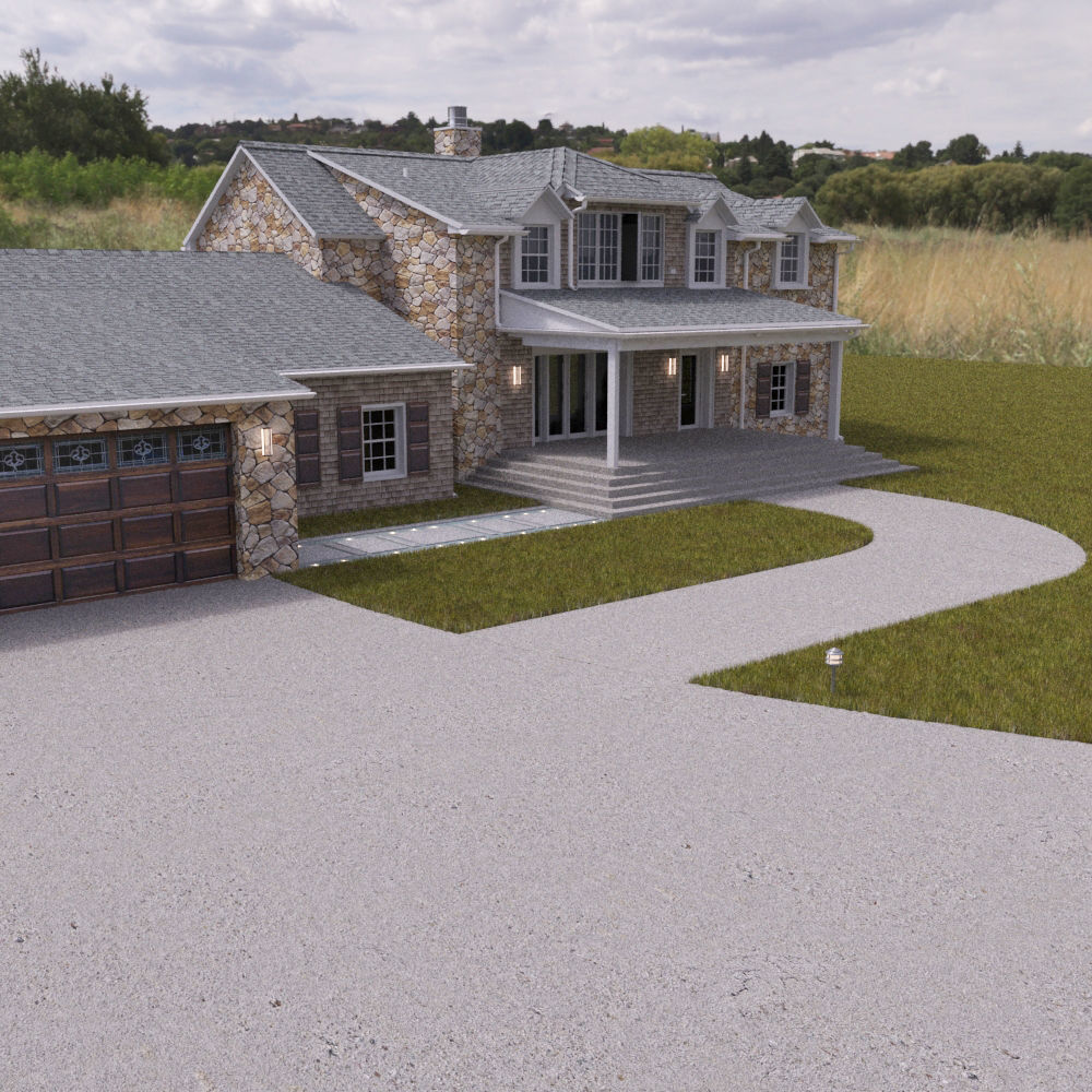 Large Single Family Home 3D model_4