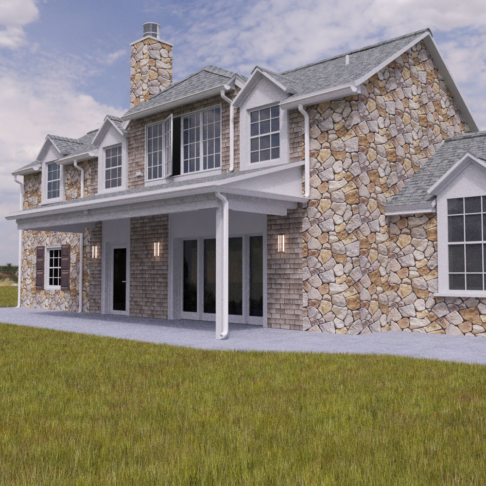 Large Single Family Home 3D model_8