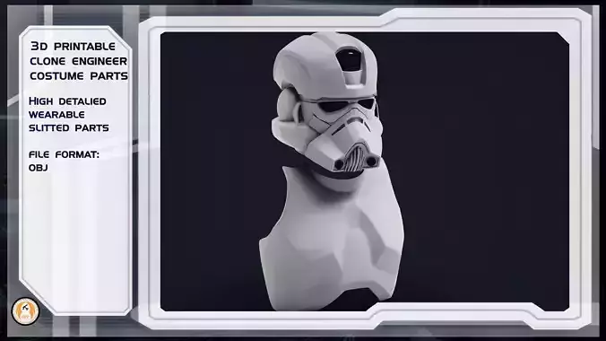 Clone Engineer Phase 2 helmet and body armor 3D print model