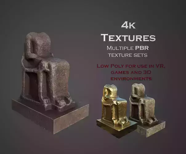 Ancient Statue  Low-poly 3D model