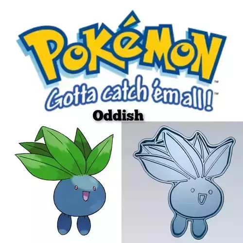Pokemon Oddish Cookie Cutter Stamp Cake Decorating