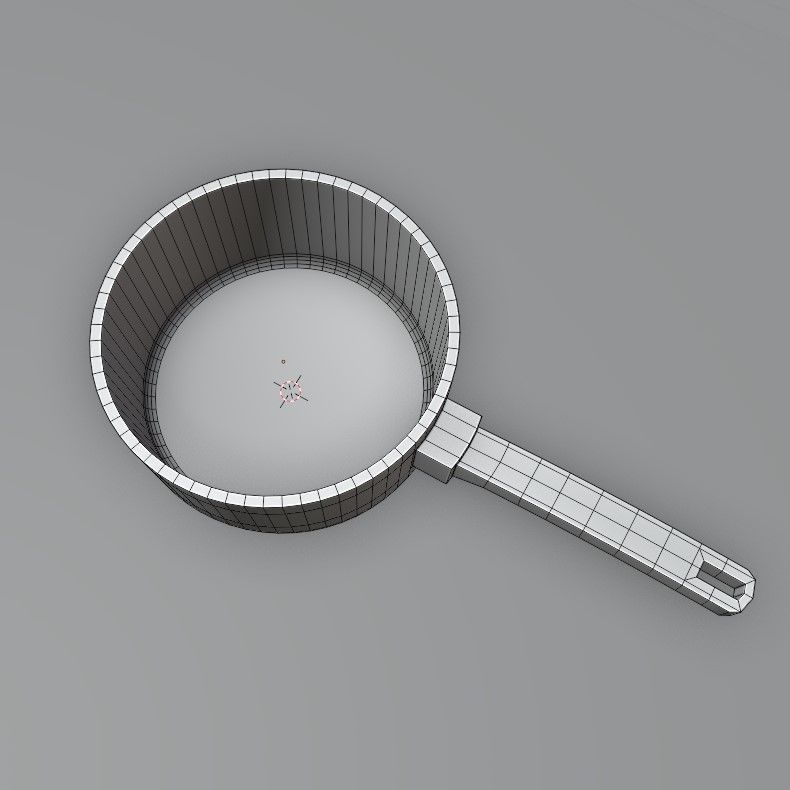 Saucepan Low-poly 3D model_4
