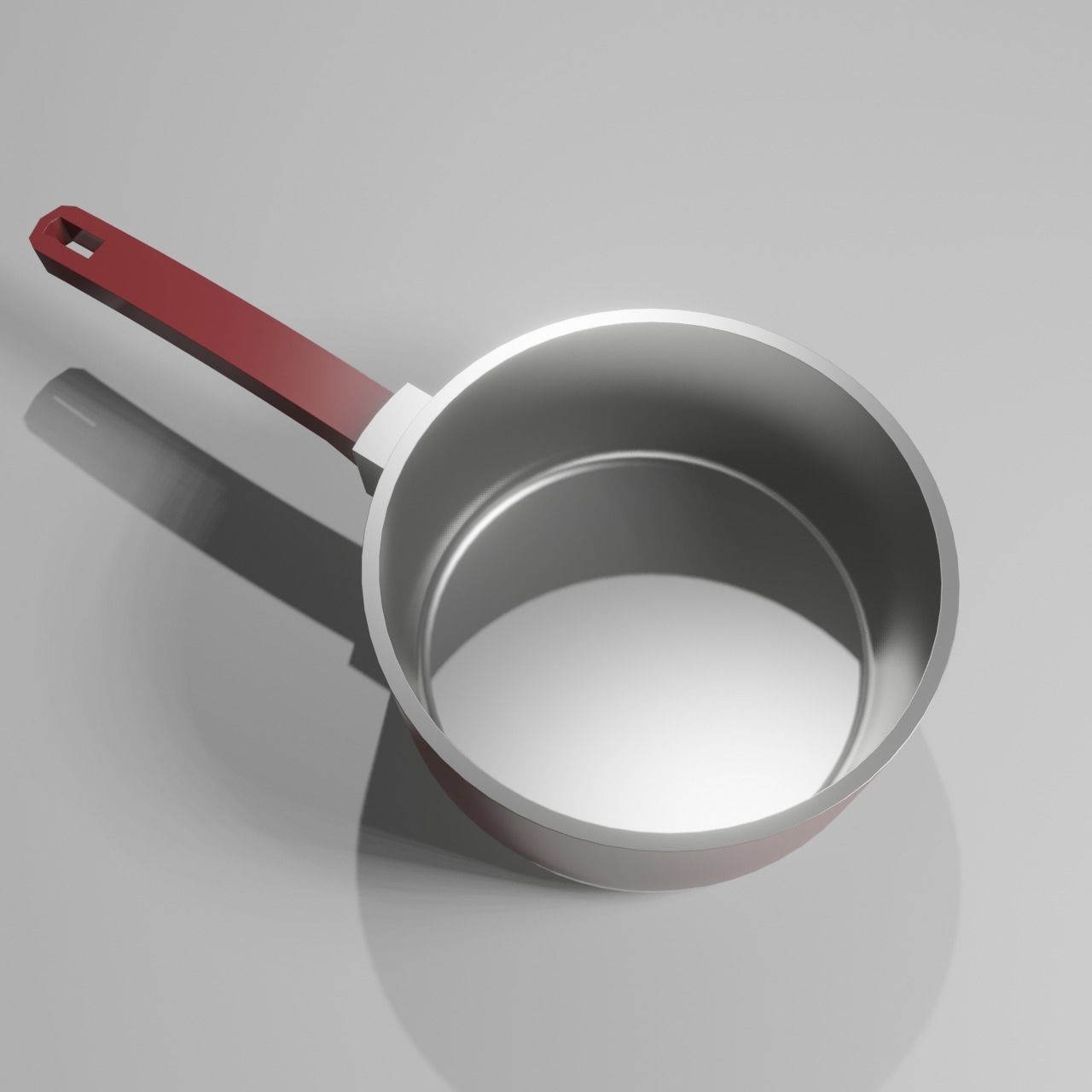 Saucepan Low-poly 3D model_2
