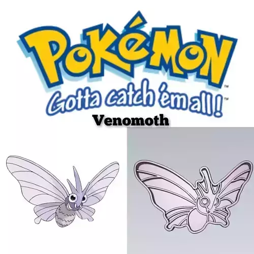 Pokemon Venomoth Cookie Cutter Stamp Cake Decorating