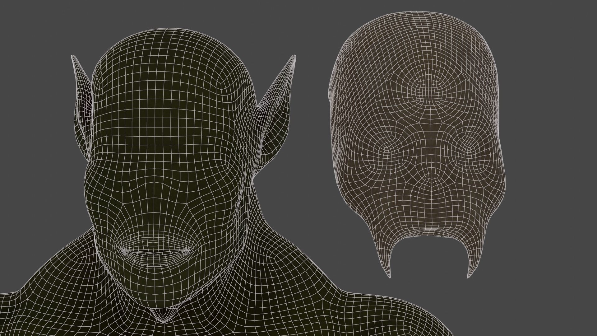 Low poly hunter model humanoid with bow and arrow Low-poly 3D model_10