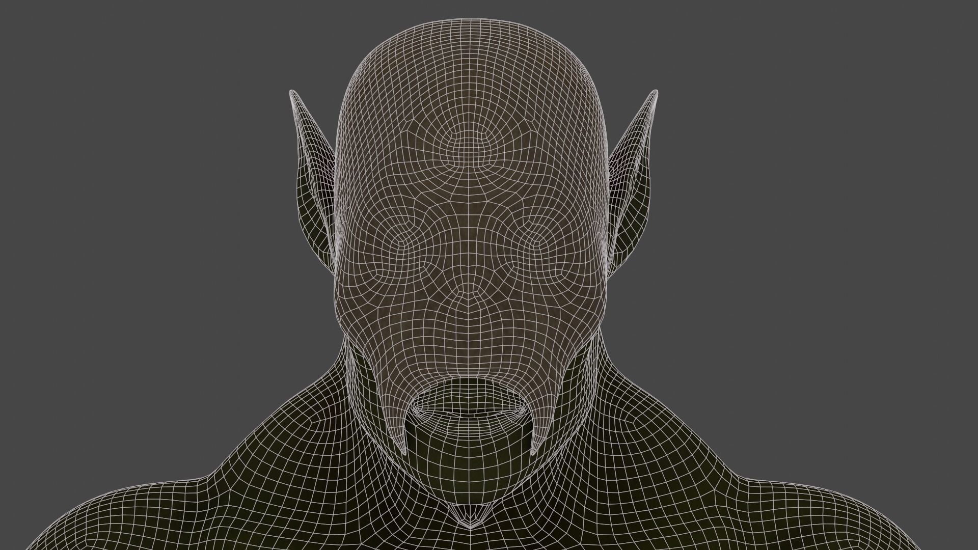 Low poly hunter model humanoid with bow and arrow Low-poly 3D model_9