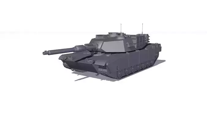 ABRAMS M1 tank Low-poly 3D model
