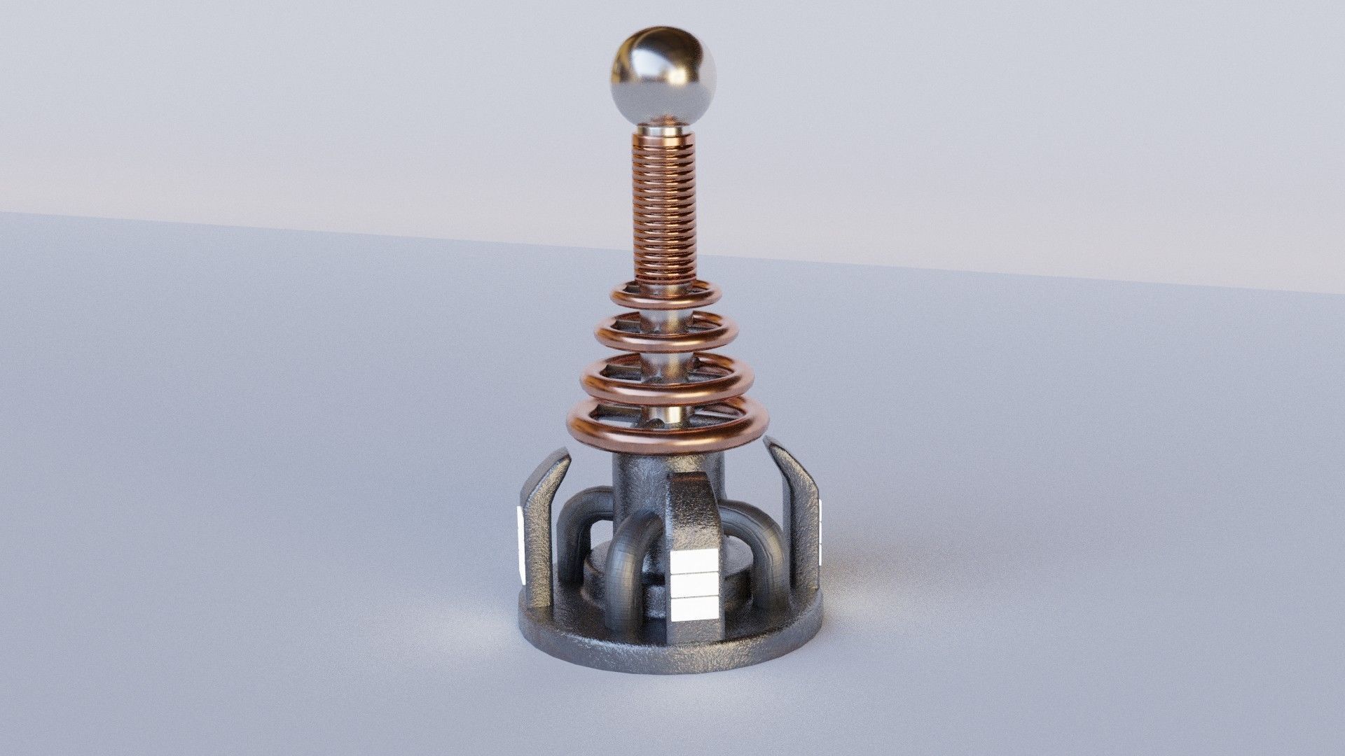 Tesla Coil Tower 3D model_5