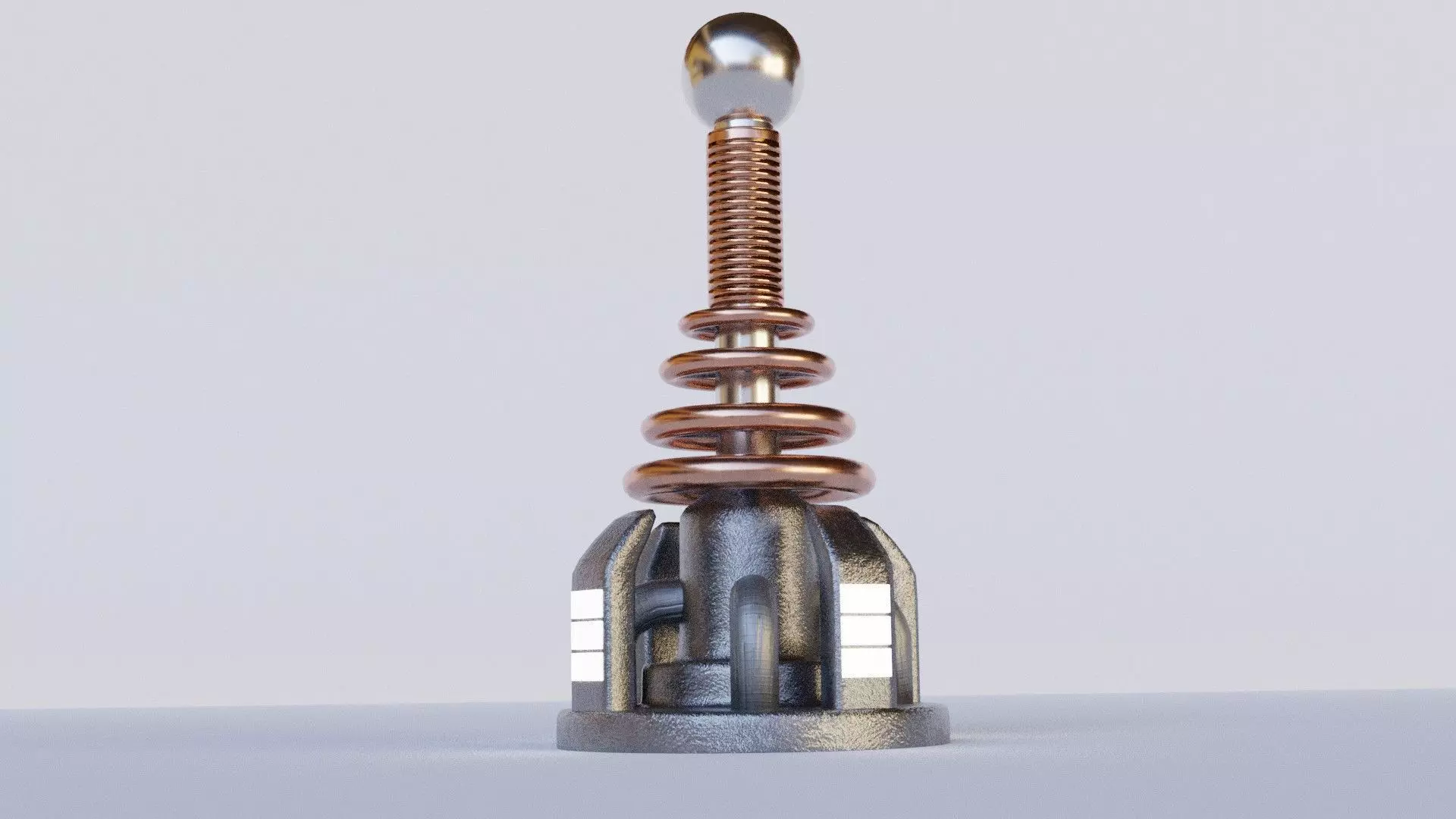 Tesla Coil Tower 3D model_0