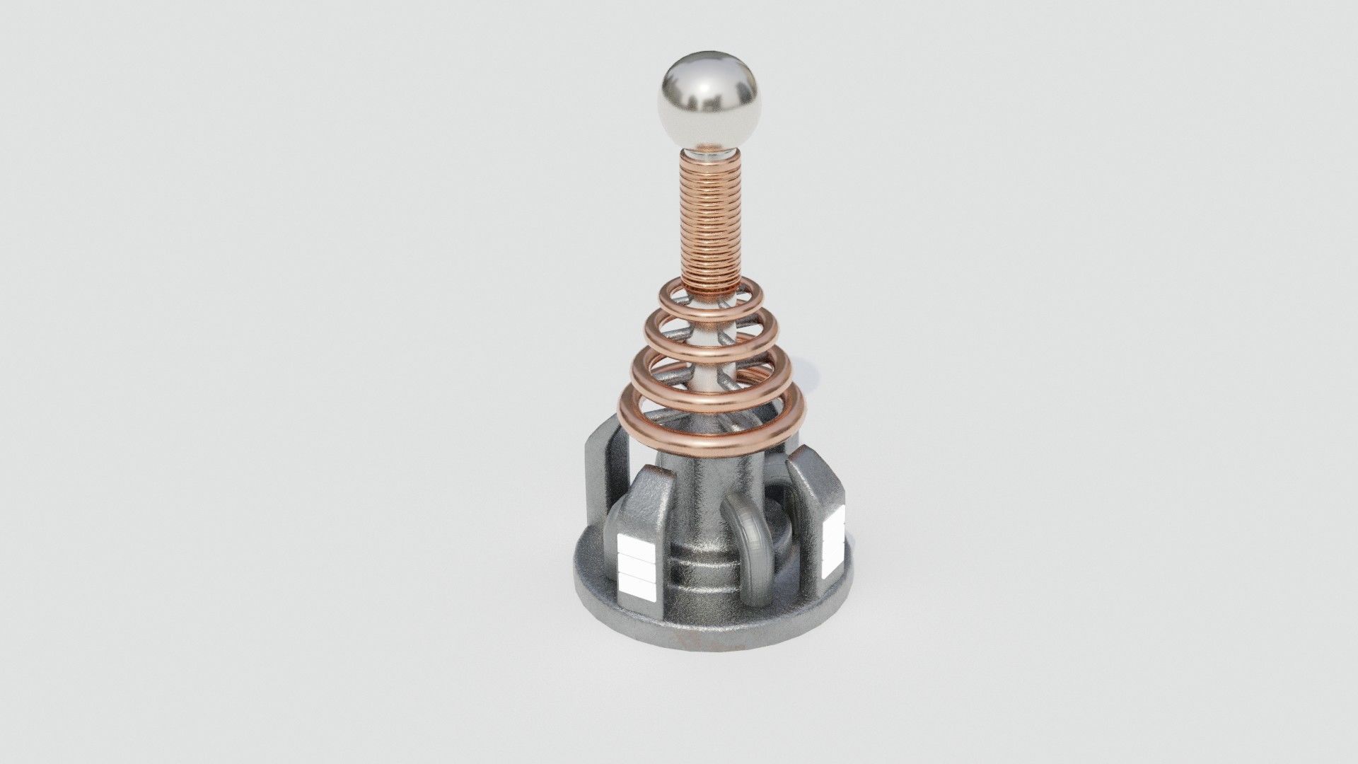 Tesla Coil Tower 3D model_1