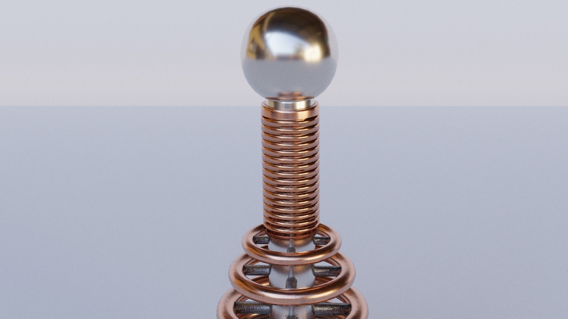 Tesla Coil Tower 3D model_4