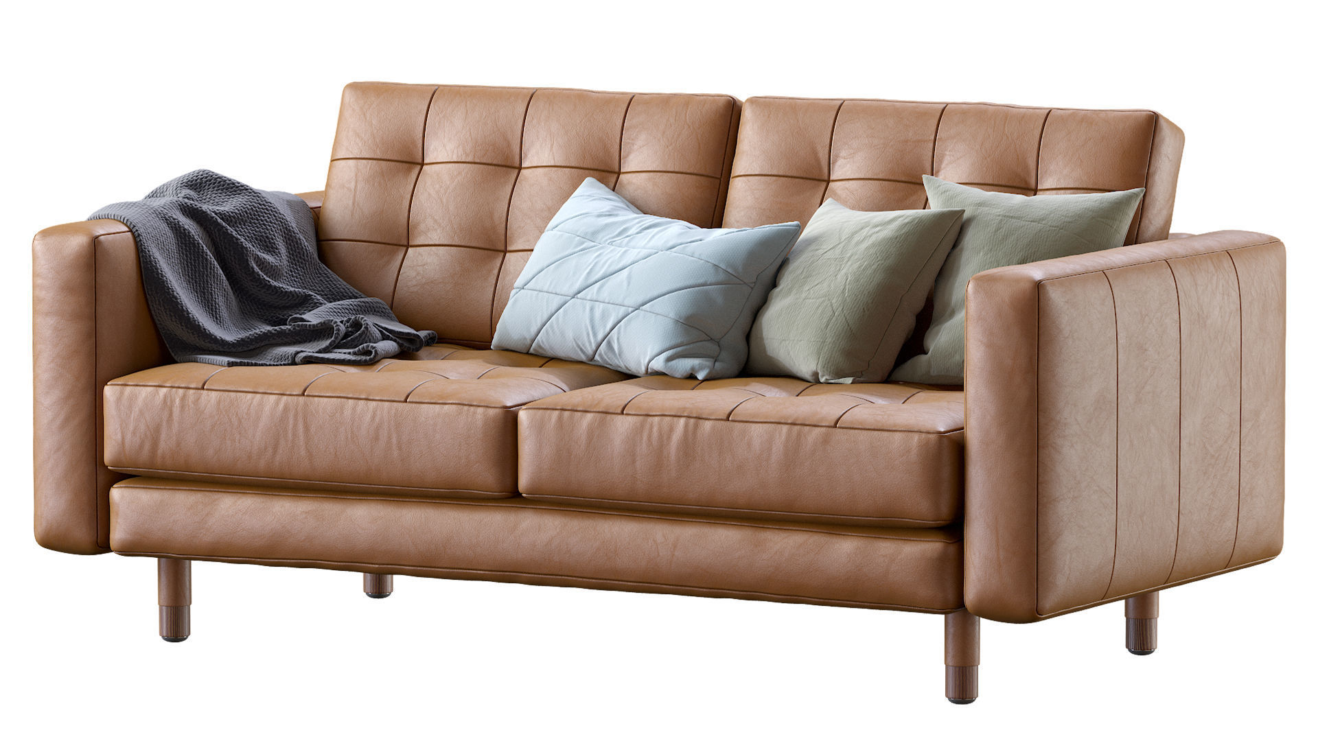 Sofa Landskrona leather By Ikea 3D model_6