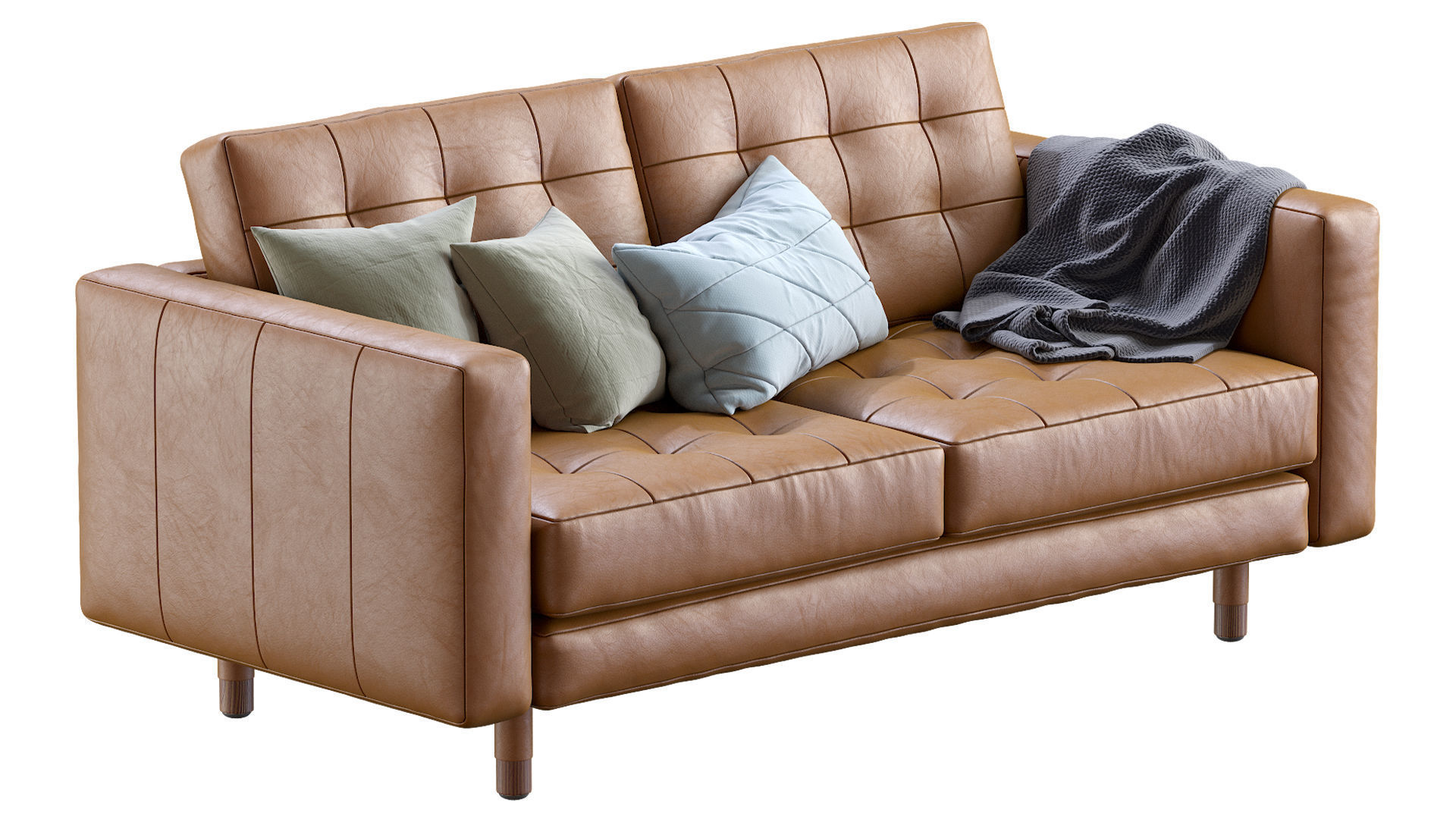 Sofa Landskrona leather By Ikea 3D model_4