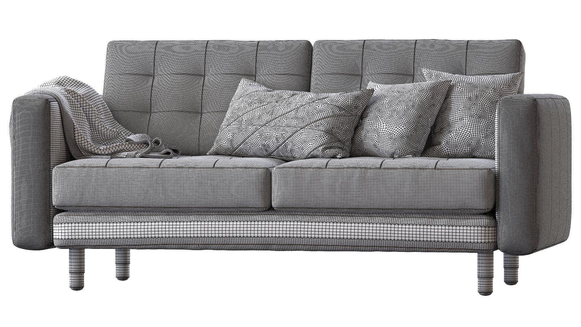 Sofa Landskrona leather By Ikea 3D model_8