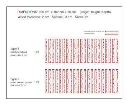 Parametric Wavy Wooden Wall Decor 13 - CNC files for cutting 3D model_7