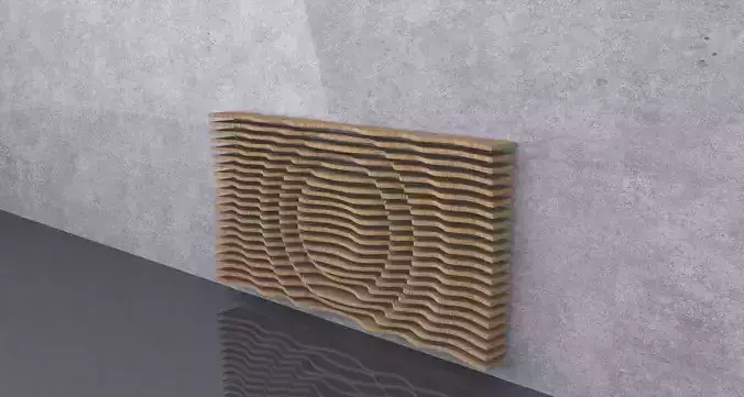 Parametric Wavy Wooden Wall Decor 13 - CNC files for cutting