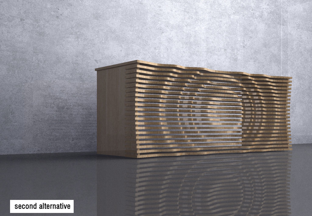 Parametric Wavy Wooden Wall Decor 13 - CNC files for cutting 3D model_10