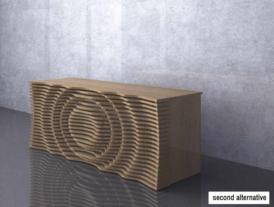 Parametric Wavy Wooden Wall Decor 13 - CNC files for cutting 3D model_8