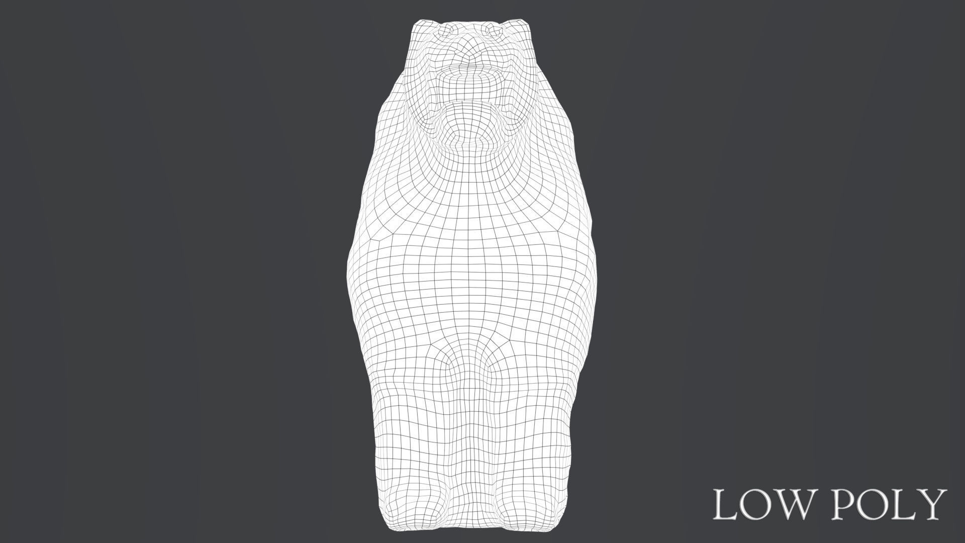 Hittite Lion Statue Low-poly 3D model_22