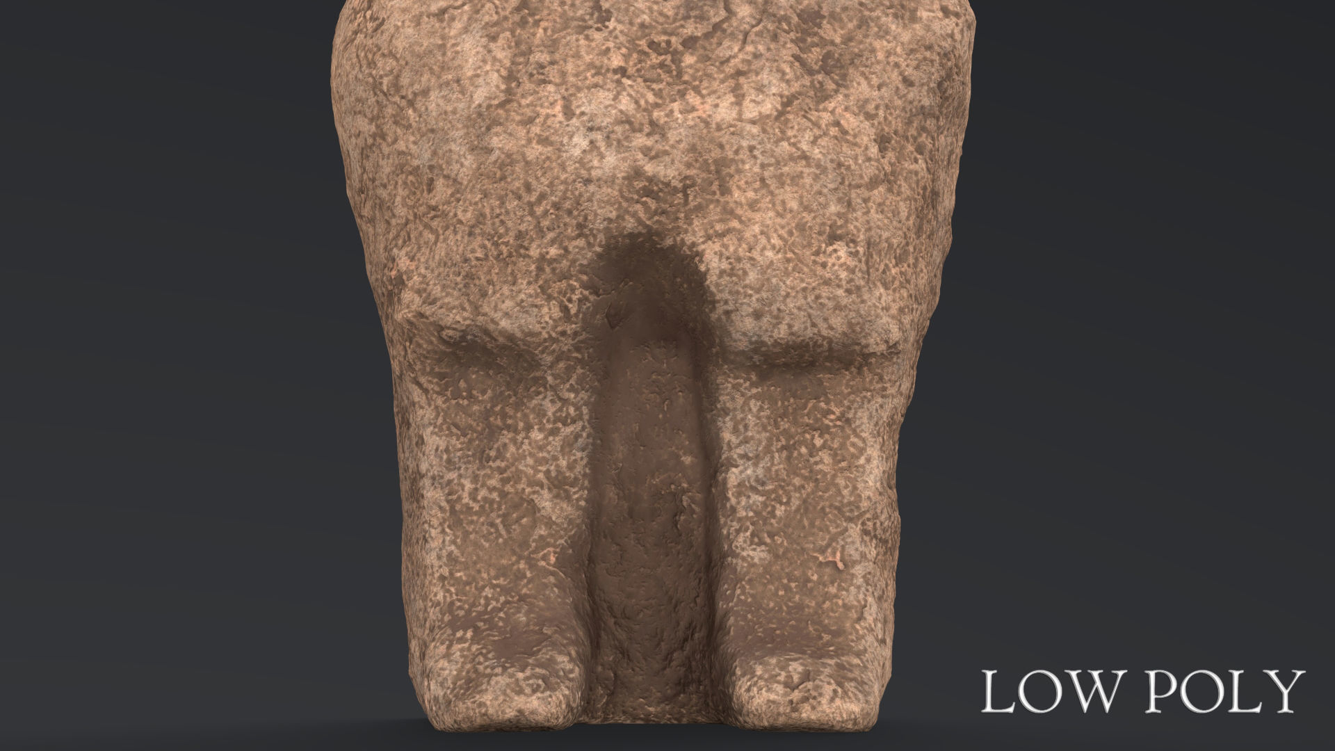 Hittite Lion Statue Low-poly 3D model_35