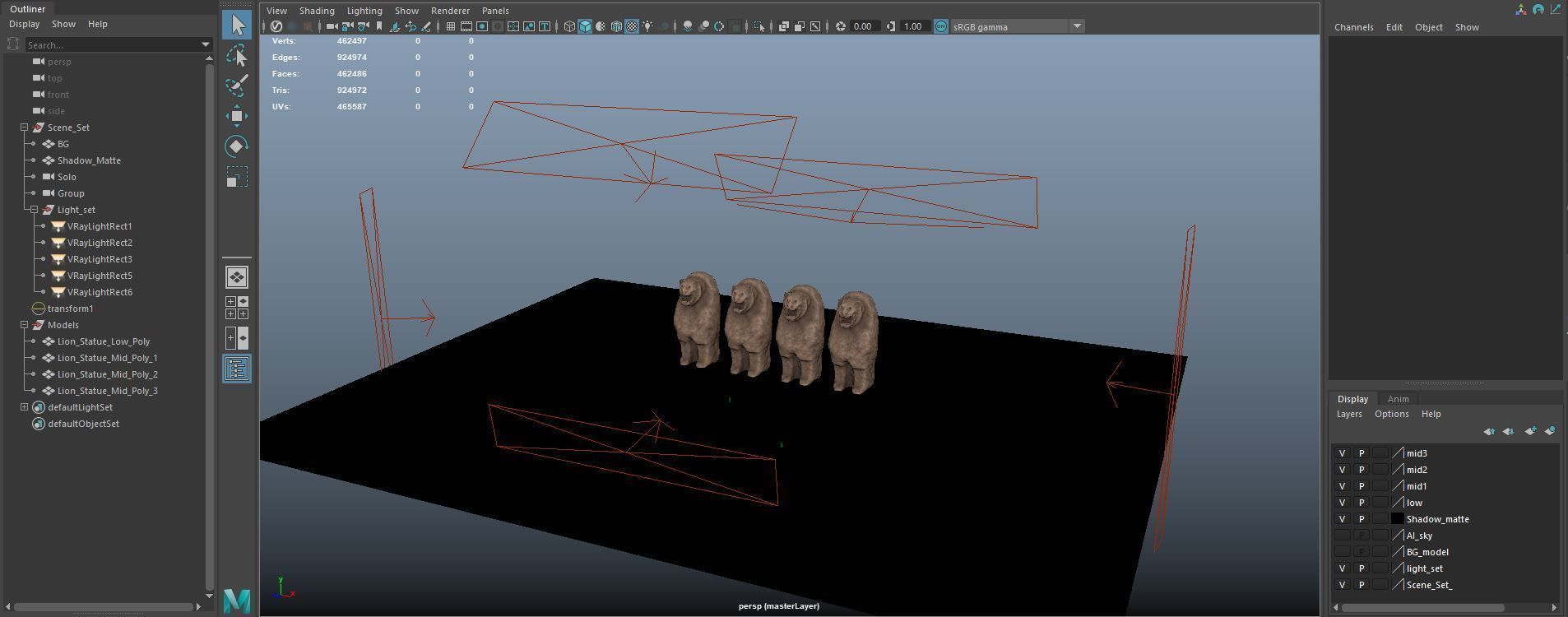 Hittite Lion Statue Low-poly 3D model_88