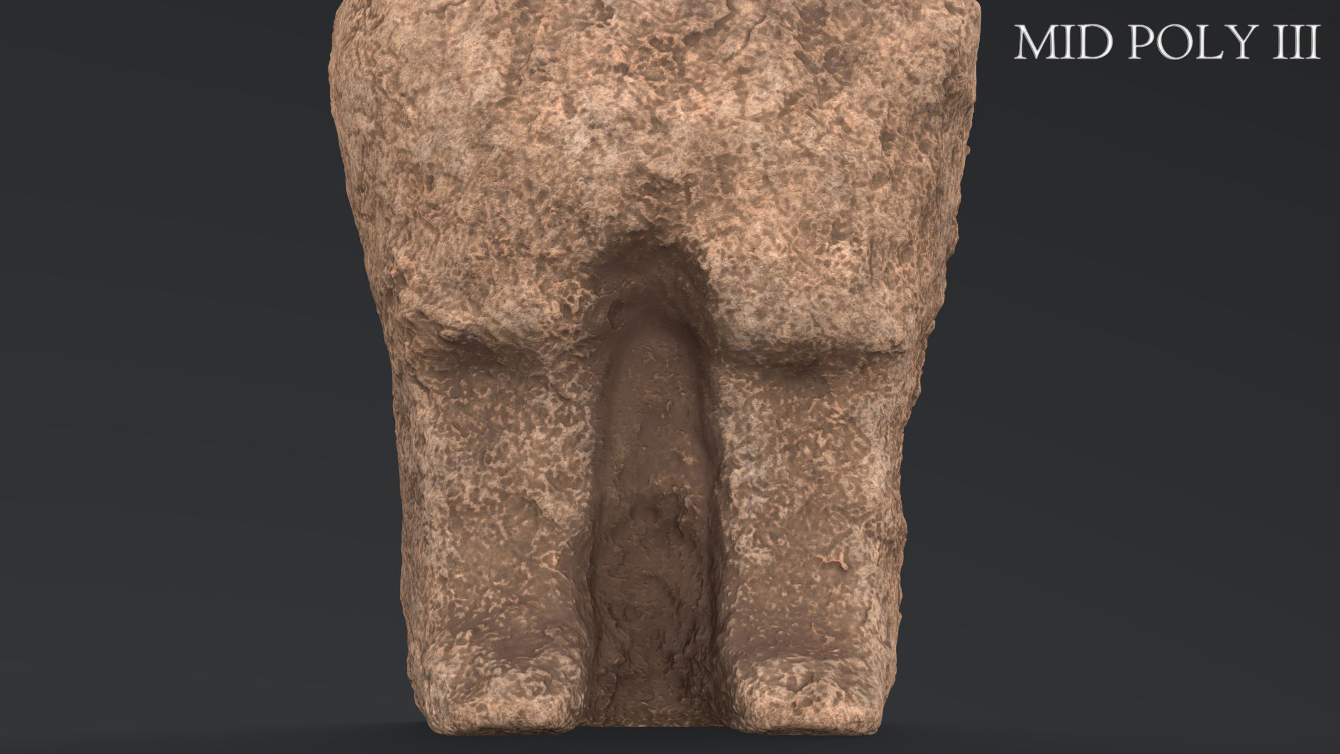 Hittite Lion Statue Low-poly 3D model_85