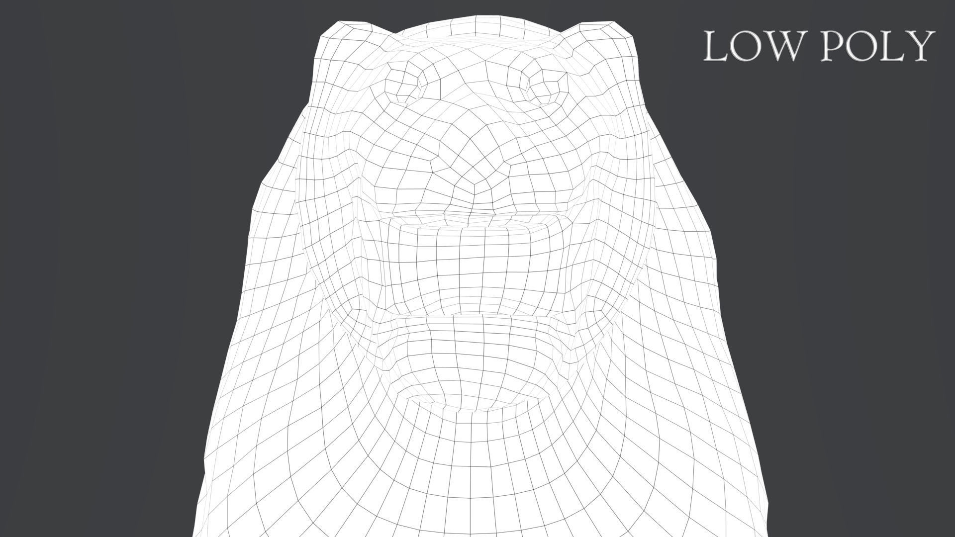 Hittite Lion Statue Low-poly 3D model_28