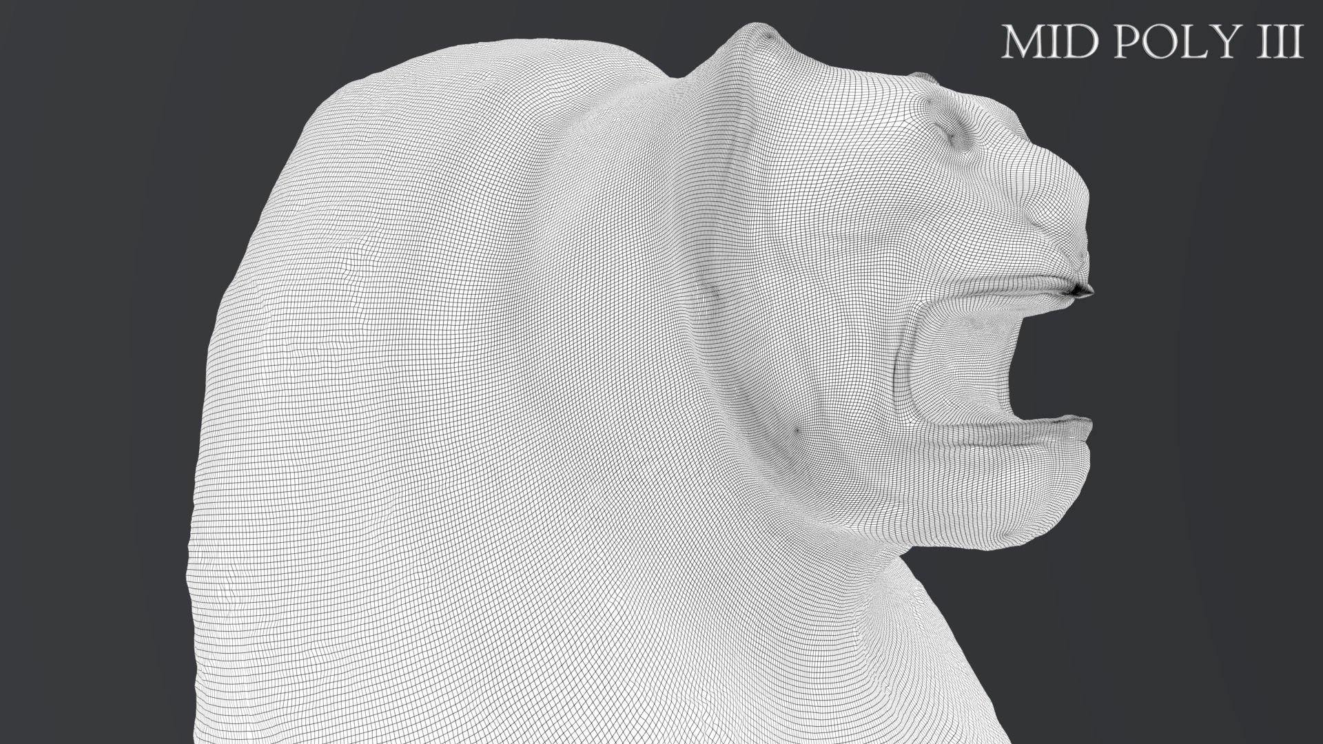 Hittite Lion Statue Low-poly 3D model_80