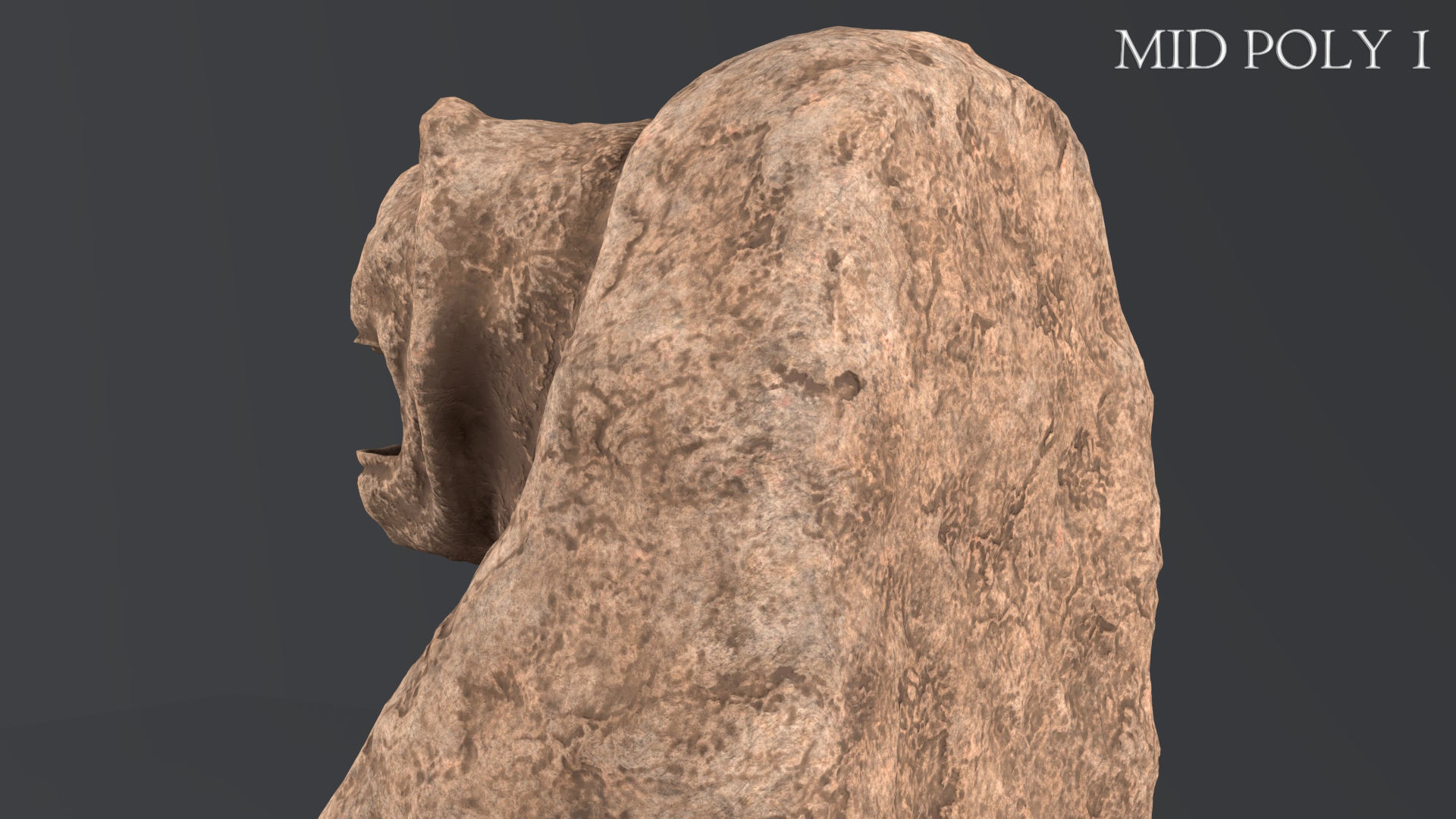 Hittite Lion Statue Low-poly 3D model_51