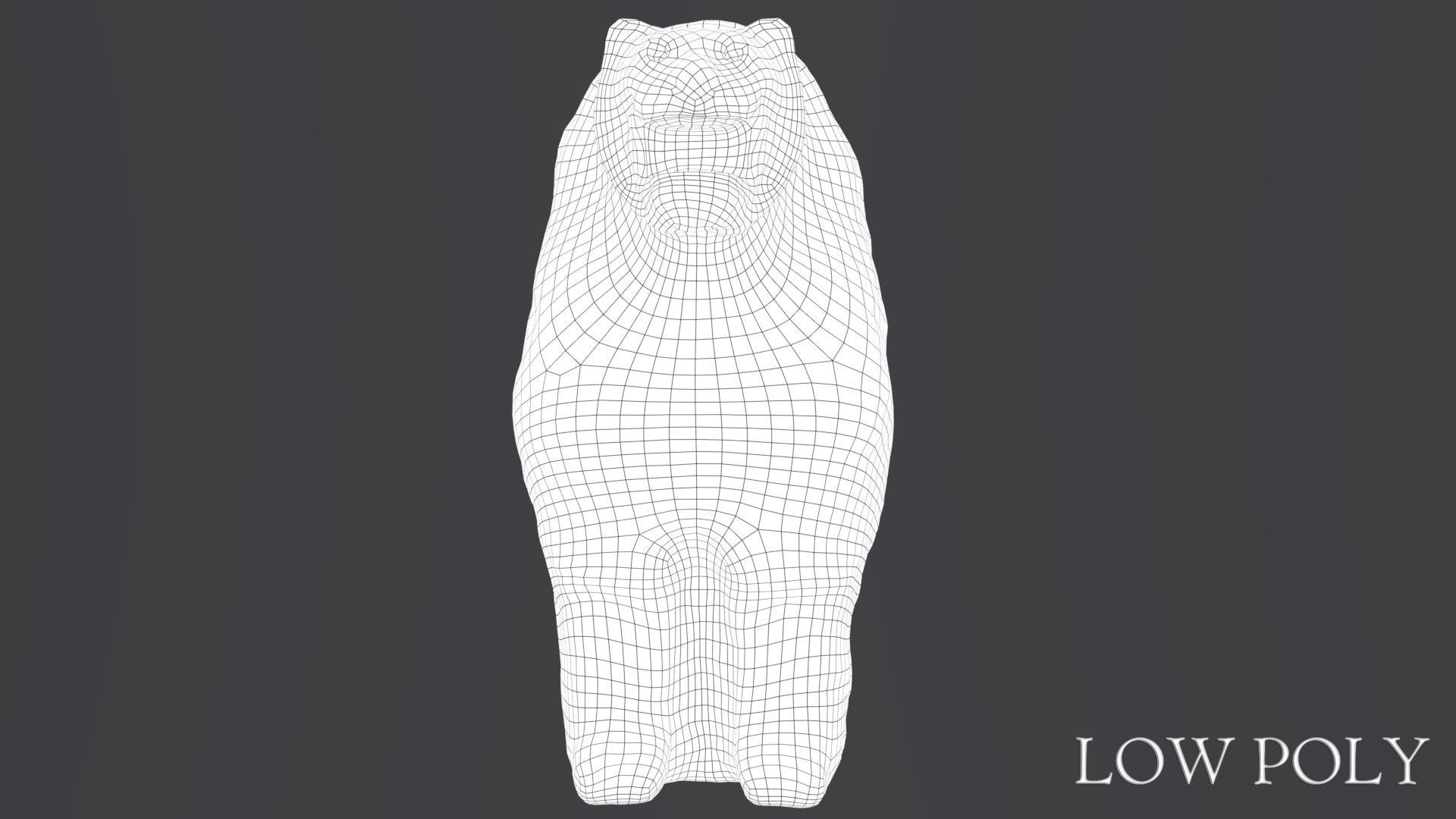 Hittite Lion Statue Low-poly 3D model_18