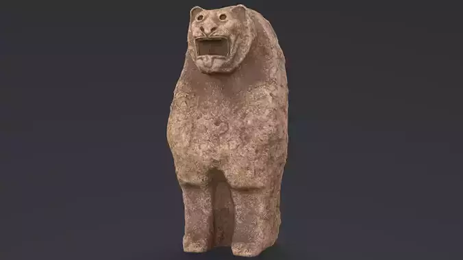 Hittite Lion Statue Low-poly 3D model