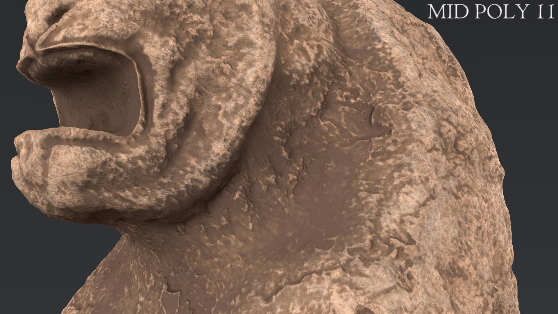 Hittite Lion Statue Low-poly 3D model_71