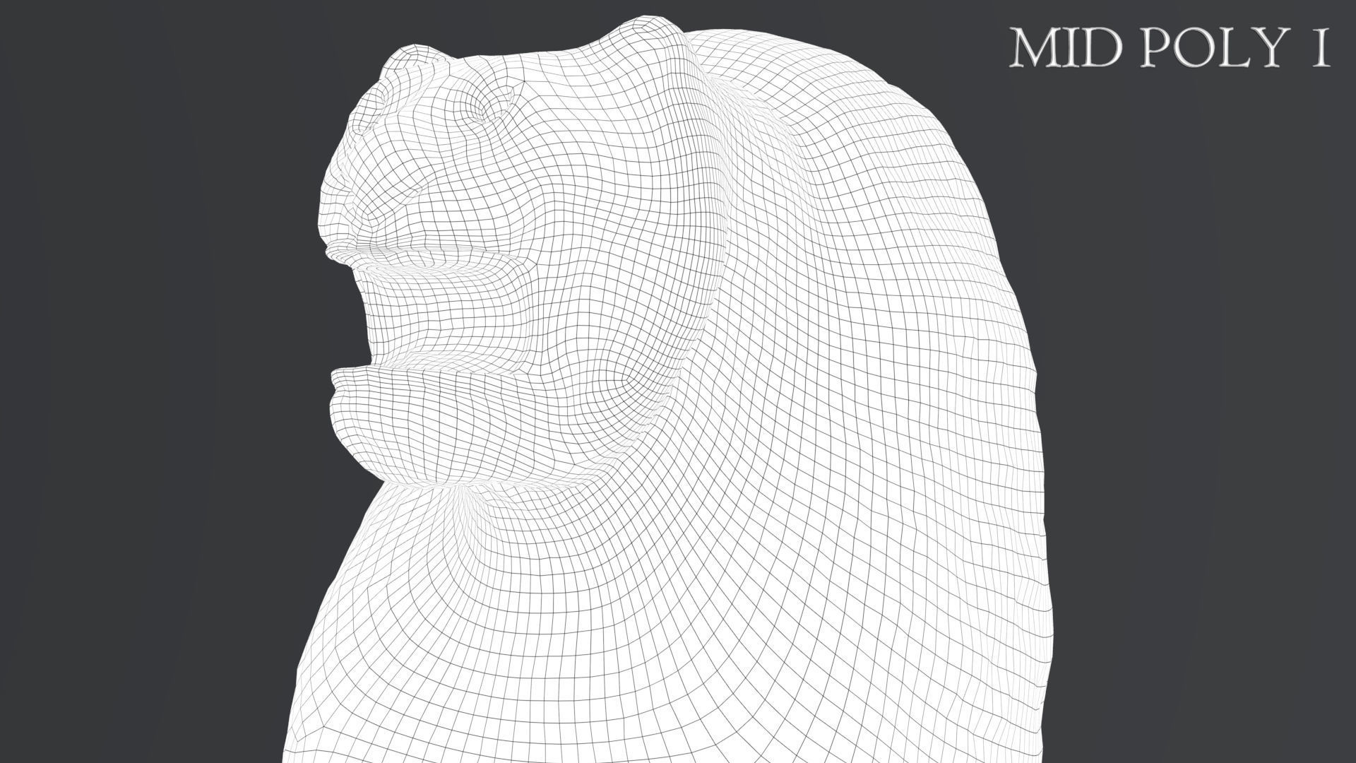 Hittite Lion Statue Low-poly 3D model_46